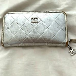 Silver Chanel wallet